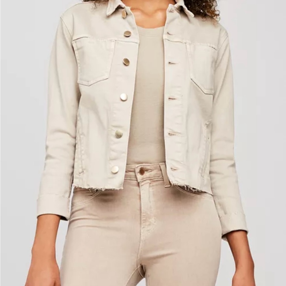 L'AGENCE Women's Janelle  Jean Jacket in Biscuit